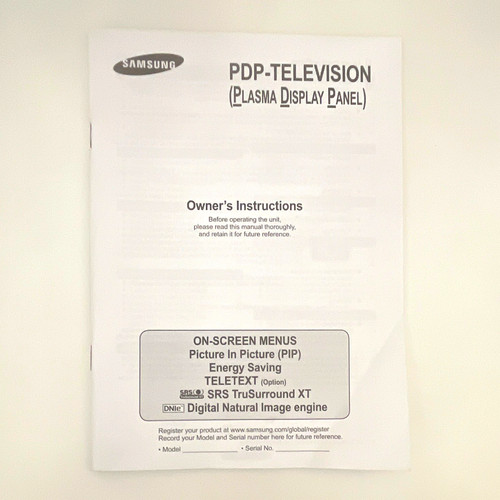 Samsung pdp plasma - pdp, tv